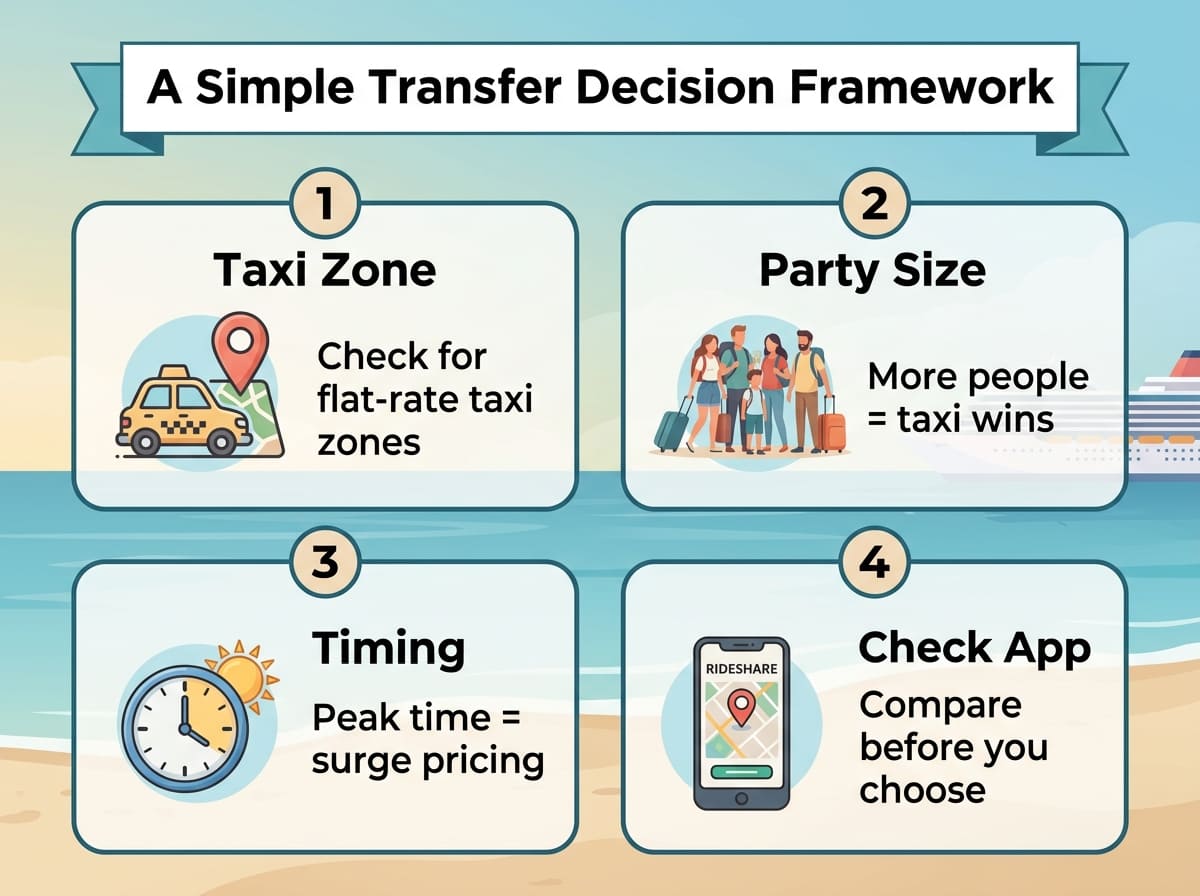 Rideshare vs Taxi Decision Framework for Cruise Ports
