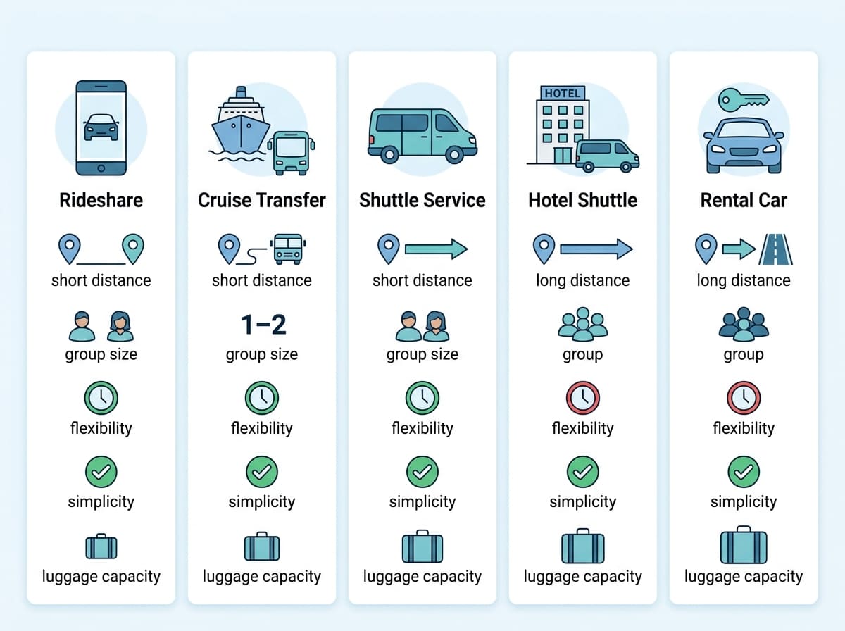 Airport to Cruise Port Transportation Options Guide