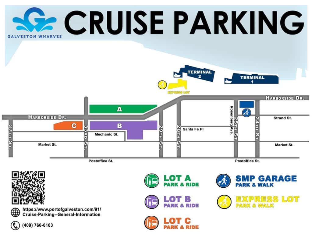 Galveston Port Parking Map