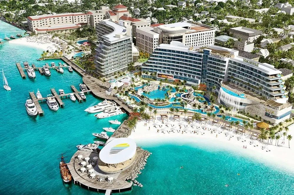 Aerial view of Margaritaville Beach Resort, Nassau