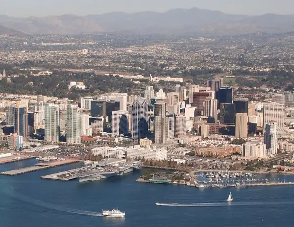 downtown san diego from the sky