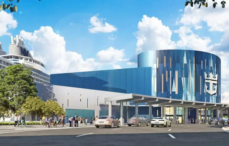 Concept rendering of new Royal Caribbean terminal in Galveston
